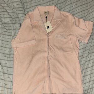 New York or Nowhere Terry Button Down Shirt